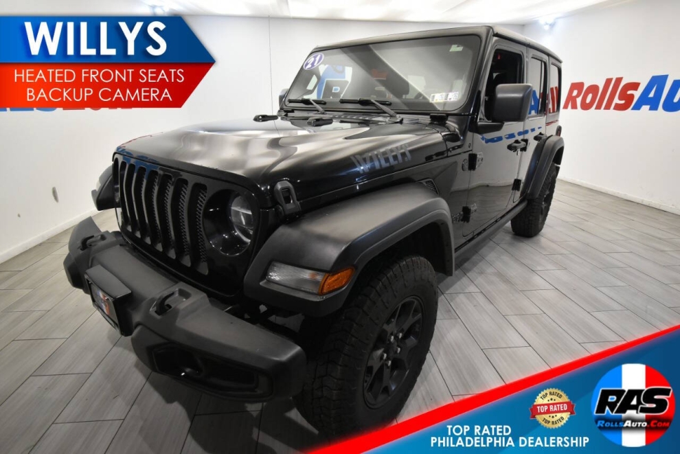 2021 Jeep Wrangler Unlimited Unlimited Sport Willys, Black, Mileage: 88,026 