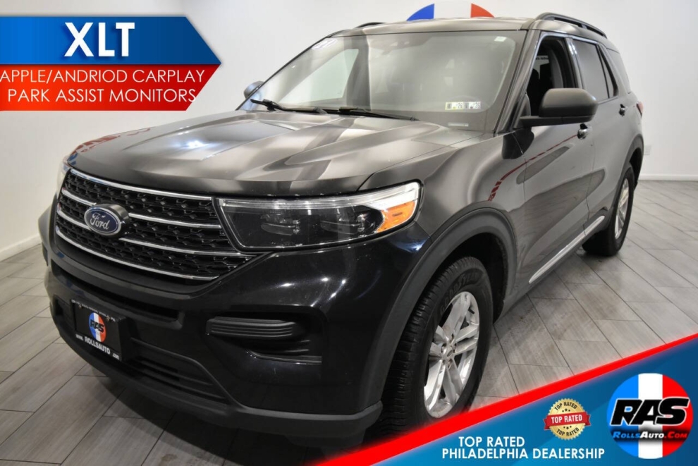 2021 Ford Explorer XLT AWD 4dr SUV, Black, Mileage: 93,287 