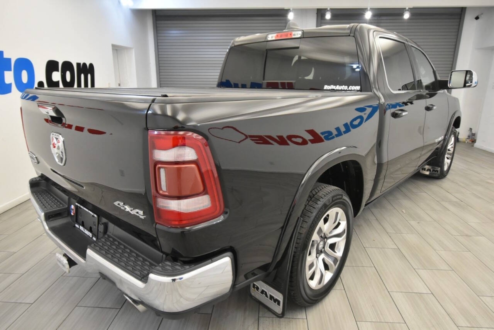 2019 RAM 1500 Laramie Longhorn 4x4 4dr Crew Cab 5.6 ft. SB Picku, Black, Mileage: 74,699 - photo 4