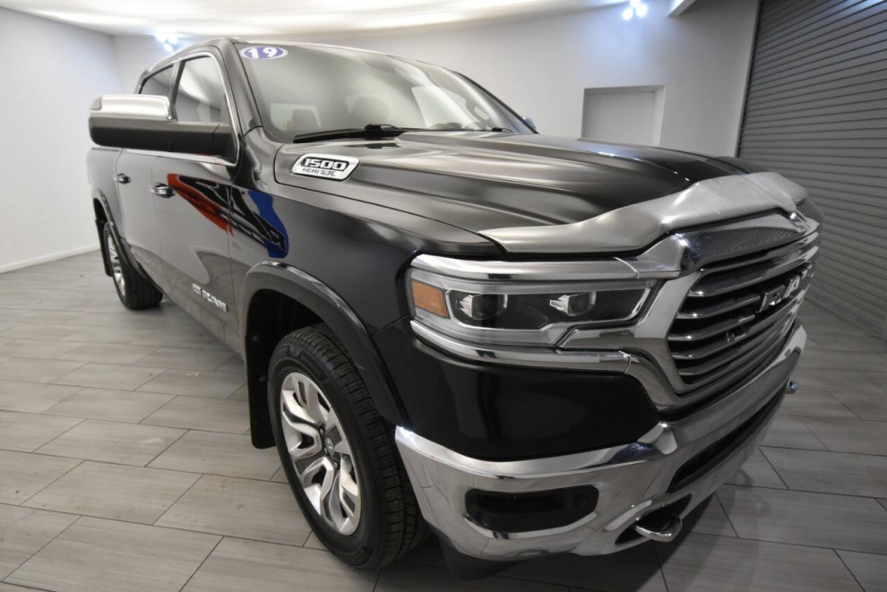 2019 RAM 1500 Laramie Longhorn 4x4 4dr Crew Cab 5.6 ft. SB Picku, Black, Mileage: 74,699 - photo 6