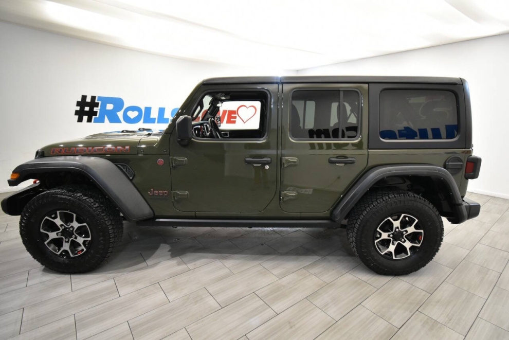 2021 Jeep Wrangler Unlimited Rubicon 4x4 4dr SUV, Green, Mileage: 65,792 - photo 1