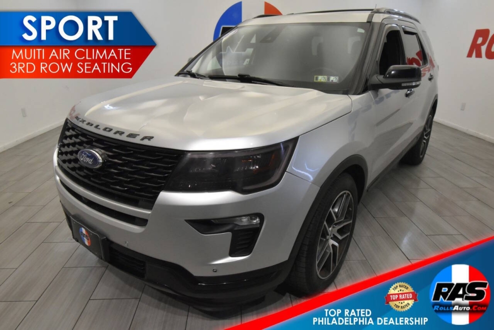 2019 Ford Explorer Sport AWD 4dr SUV, Silver, Mileage: 72,213 