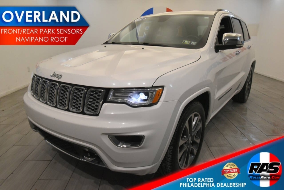 2018 Jeep Grand Cherokee Overland, White, Mileage: 93,817 